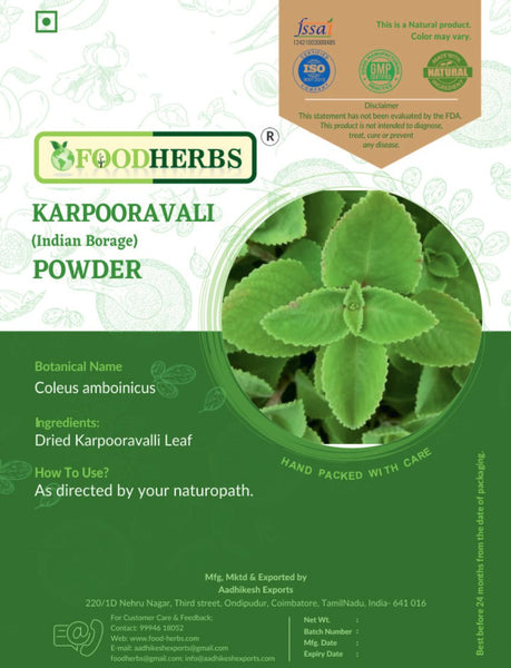 FOODHERBS Karpooravalli Powder