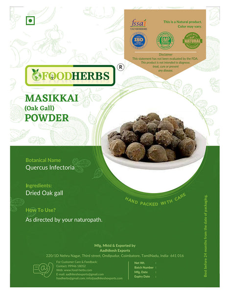 FOODHERBS Oak Gall Powder