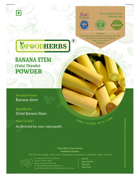 FOODHERBS Banana Stem Powder