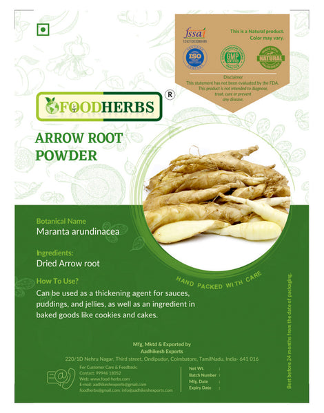 Buy Arrow Root Powder Online - Foodherbs