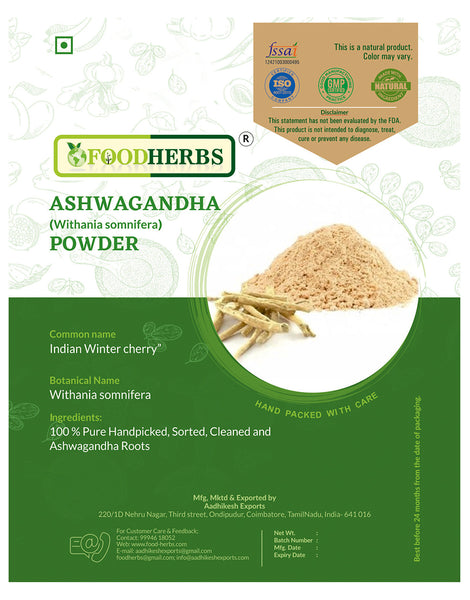 FOODHERBS Ashwagandha Root Powder