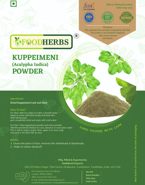 FOODHERBS Kuppaimeni Powder