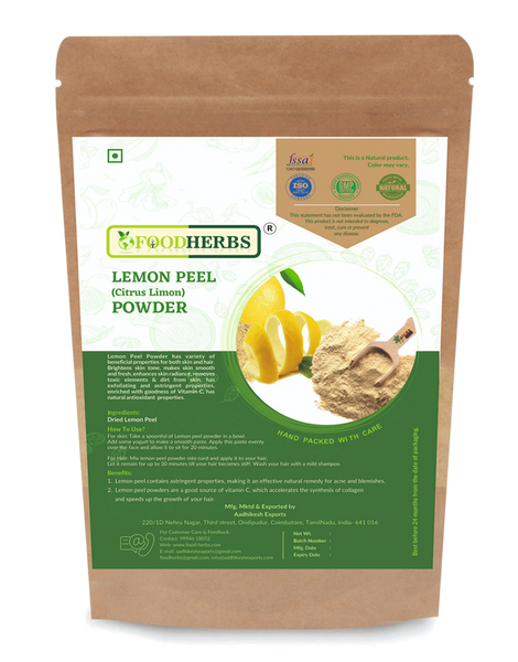 FOODHERBS Lemon Peel Powder