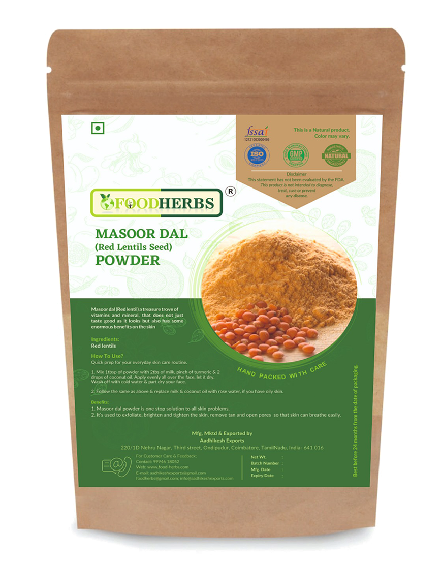 Buy Masoor Dal Powder Online - Foodherbs