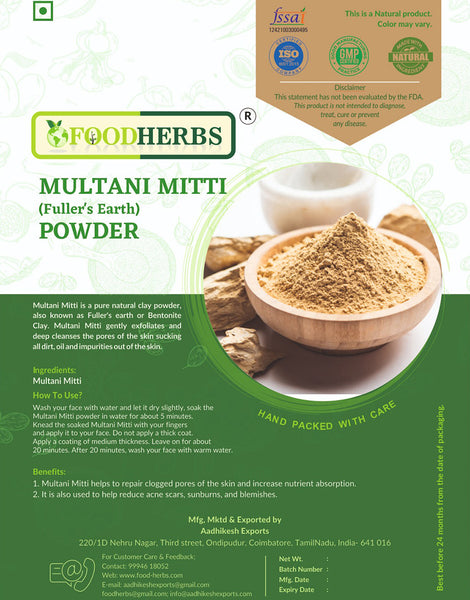 FOODHERBS Multani Mitti Powder