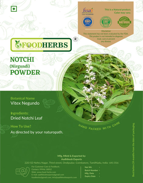 FOODHERBS Notchi Leaf Powder