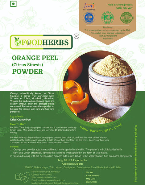 FOODHERBS Orange Peel Powder