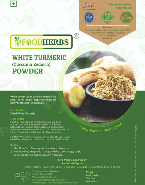 FOODHERBS White Turmeric Powder