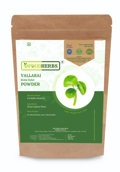 FOODHERBS Vallarai (Centella Asiatica) Powder